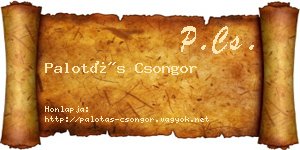Palotás Csongor névjegykártya
