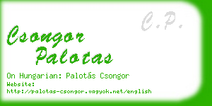 csongor palotas business card